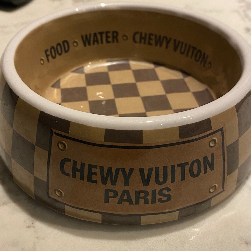 Chewy Vuiton Paris Pet Bowl